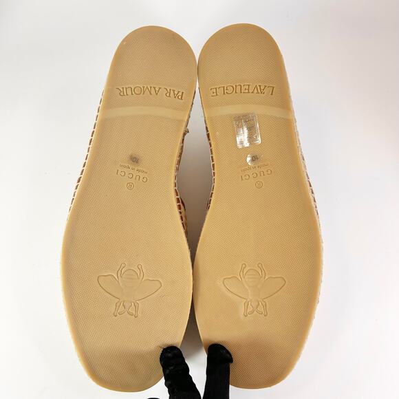 Gucci Interlocking G Raffia Leather Espadrille - Men’s 11 - Picture 5 of 8